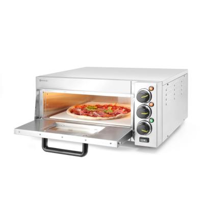 Jednokomorová pec na pizzu 2000 W, HENDI, Stříbrná, 230V/2000W, 580x560x(H)275mm | 220290